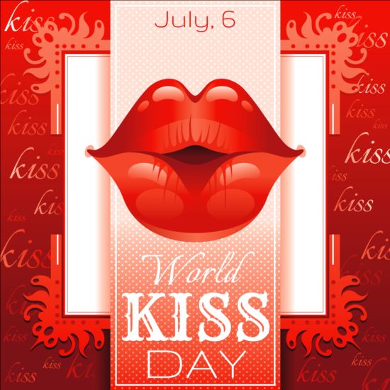 World kiss day creative background 04