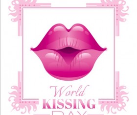 World kiss day creative background 07