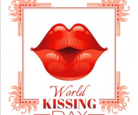 World kiss day creative background 08