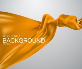 Yellow silk fabric background vector