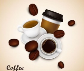 elegant caffee art background vector 01