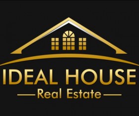 ideal house logo vector
