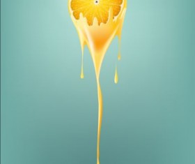 lemon smoothie vector background