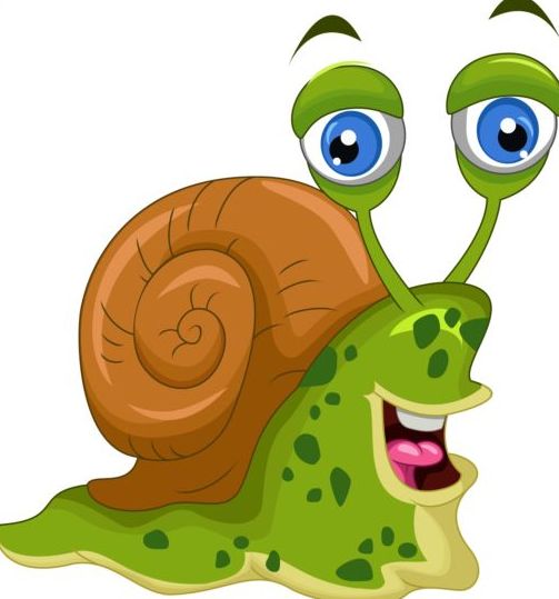 lovely cartoon snails vector 02