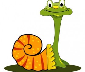 lovely cartoon snails vector 05