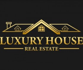 luxury house logo vector