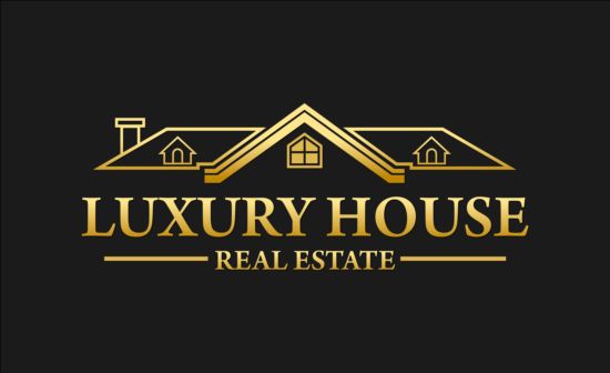 luxury house logo vector