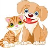 kitten and puppy vector free download