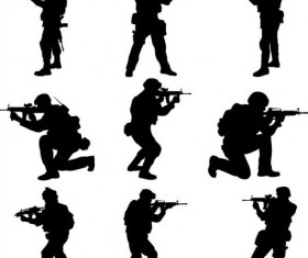 free vector Operator Silhouettes 02 free download