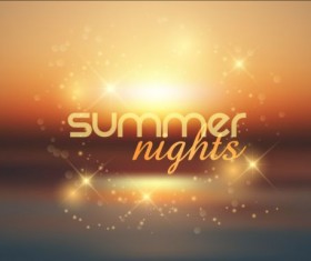 summer nights blurs background vector