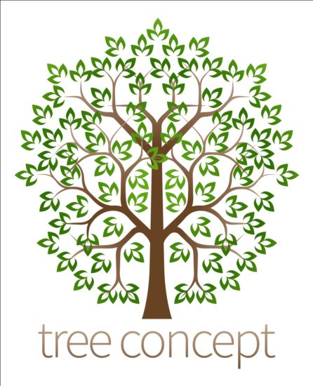 tree diagonal design vector