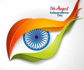 15th autught Indian Independence Day background vector 04