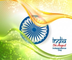 15th autught Indian Independence Day background vector 09
