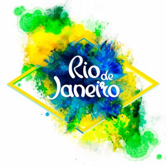 2016 rio de Janeiro olympic watercolor background 01