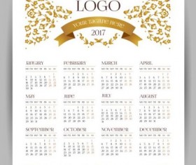 2017 company calendars template vector 01