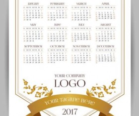 2017 company calendars template vector 03