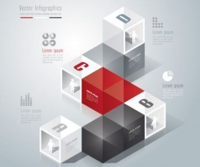 3D Options infographic template vector 04