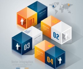 3D Options infographic template vector 05