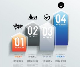 3D Options infographic template vector 06