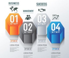 3D Options infographic template vector 07