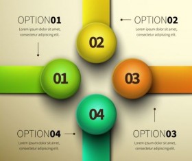 3d modern options Infographics elements vector 01