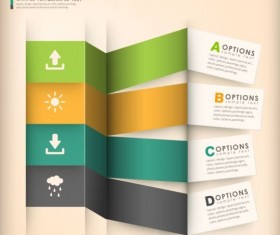 3d modern options Infographics elements vector 03