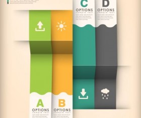 3d modern options Infographics elements vector 04