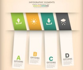 3d modern options Infographics elements vector 05