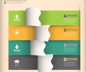 3d modern options Infographics elements vector 06