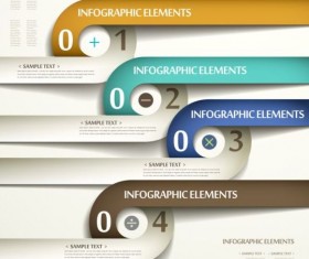 3d modern options Infographics elements vector 07