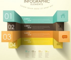 3d modern options Infographics elements vector 08