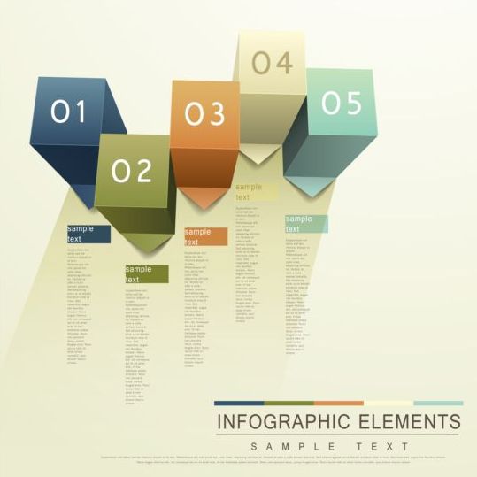 3d modern options Infographics elements vector 09