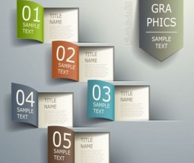 Abstract 3D Infographics design vector 03