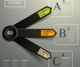 Abstract 3D Infographics design vector 04