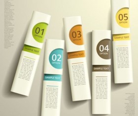 Abstract 3D Infographics design vector 05