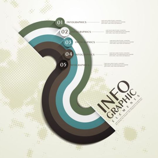 Abstract 3D Infographics design vector 07