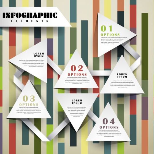 Abstract 3D Infographics design vector 08