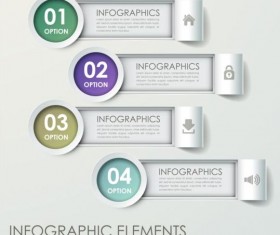 Abstract 3D Infographics design vector 09