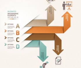 Abstract arrow Infographics elements vector material 07