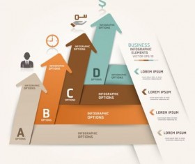 Abstract arrow Infographics elements vector material 08