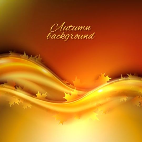 Abstract autumn background shiny vector 01