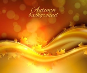 Abstract autumn background shiny vector 02