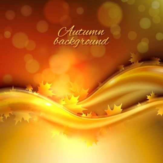 Abstract autumn background shiny vector 02