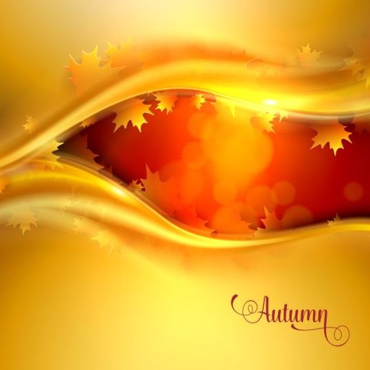 Abstract autumn background shiny vector 03