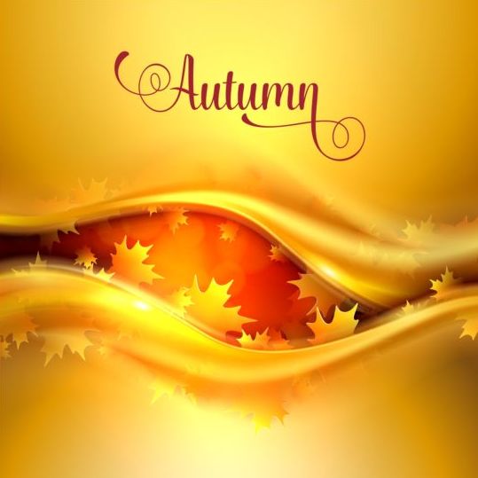 Abstract autumn background shiny vector 04