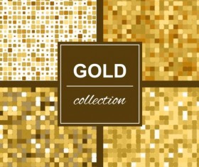 Abstract gold backgroun art vector set 03