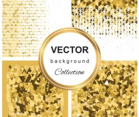 Abstract gold backgroun art vector set 05
