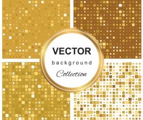 Abstract gold backgroun art vector set 07