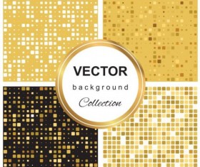 Abstract gold backgroun art vector set 09