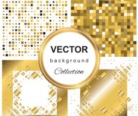 Abstract gold backgroun art vector set 10